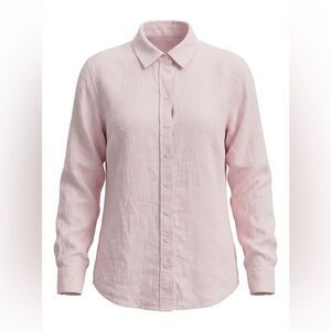 LORD & TAYLOR WOMENS PINK LINEN BLOUSE SIZE 0X